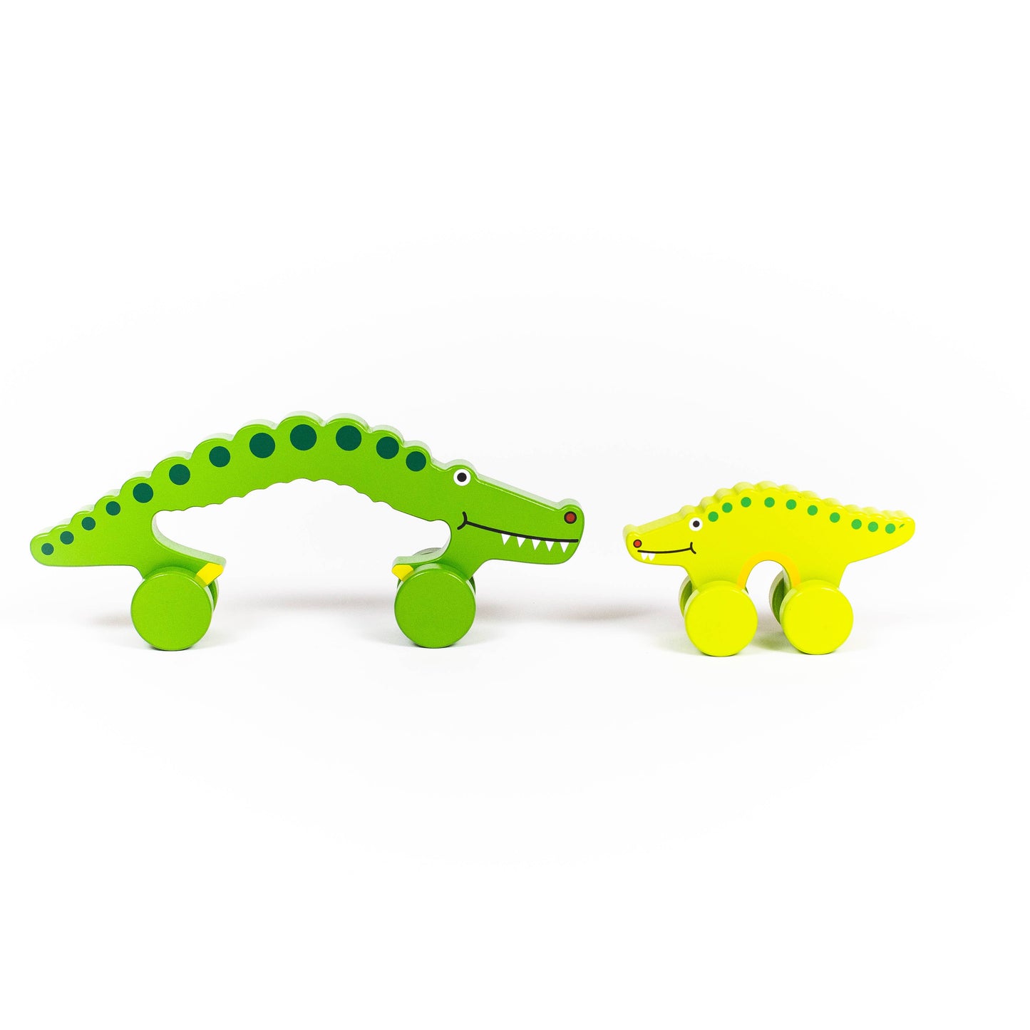 Alligator Big & Little Roly Poly Push Toys Wooden Roller