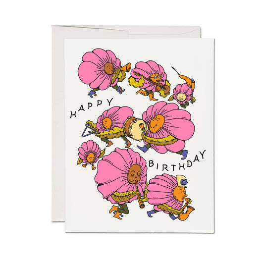 Birthday Band greeting card: Single