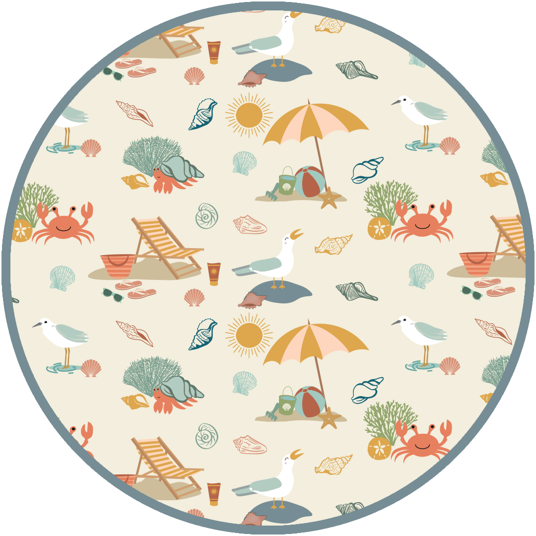 Beach Day Crab Bamboo Lovey Cuddle Blanket