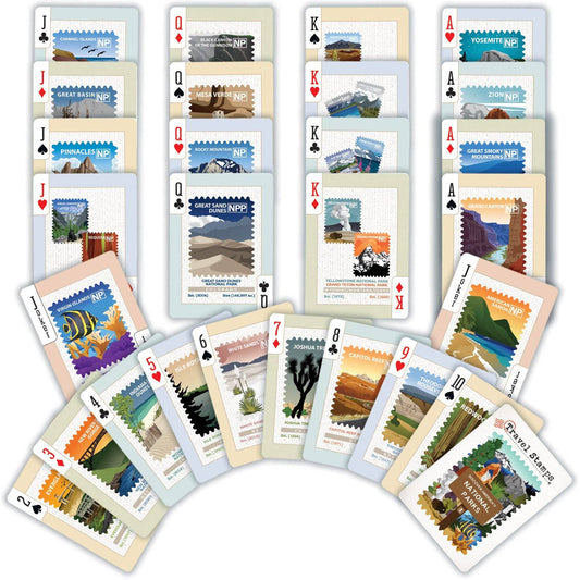 National Parks Travel Stamps Playing Cards