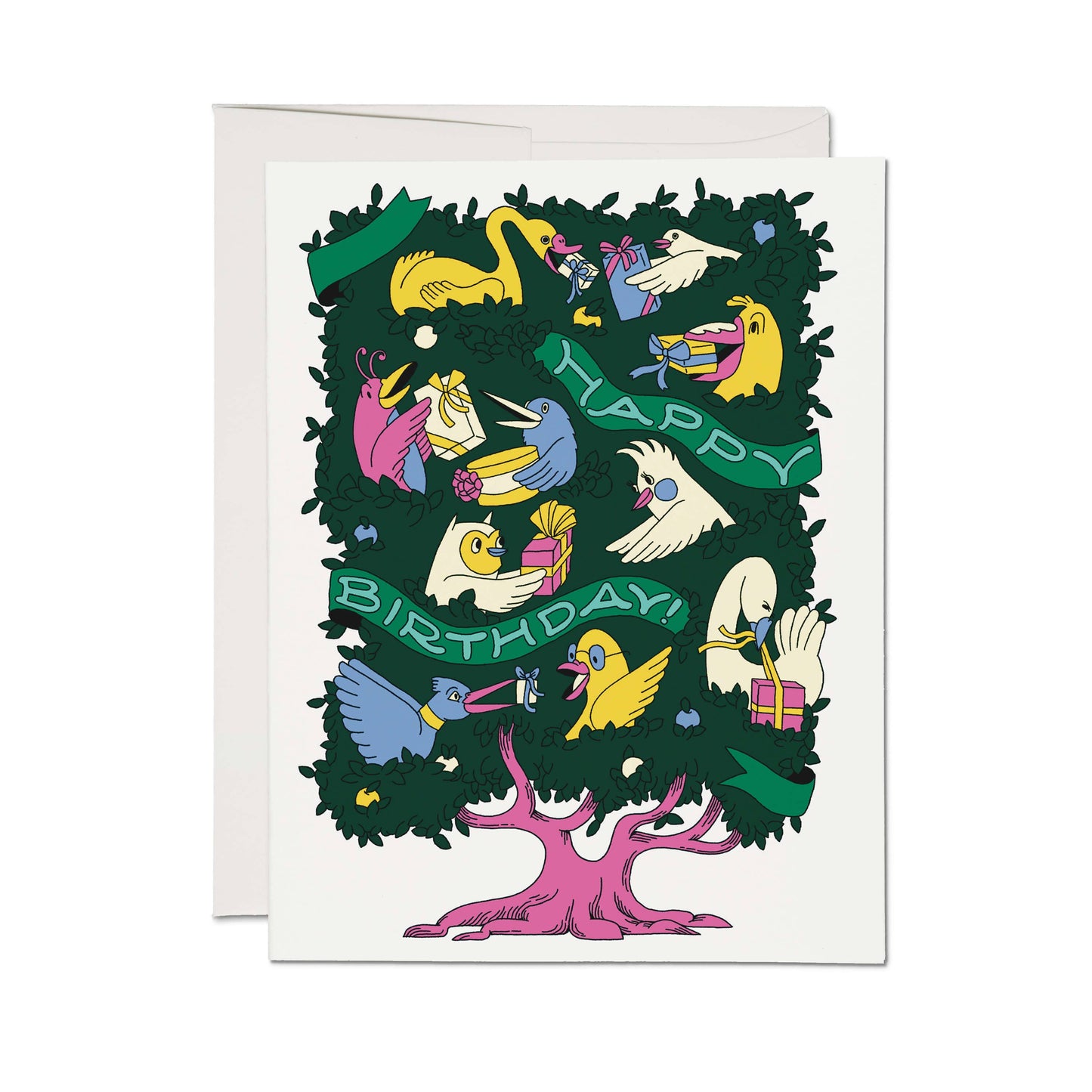 Birthday Birds greeting card: Single