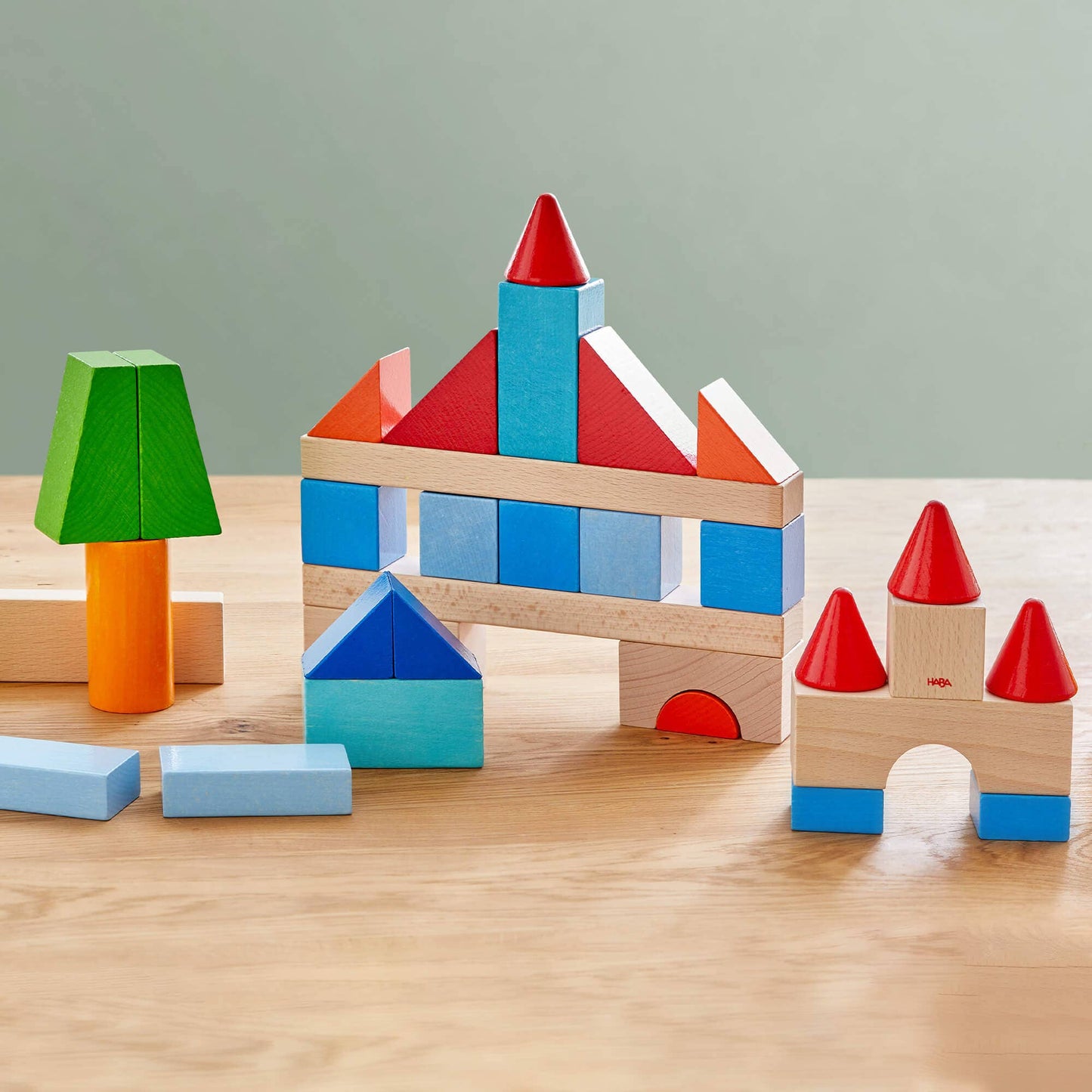 Colored Building Blocks - 46 Piece Set