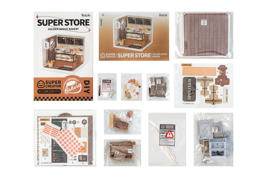 DIY Miniature House Kit: Golden Wheat Bakery