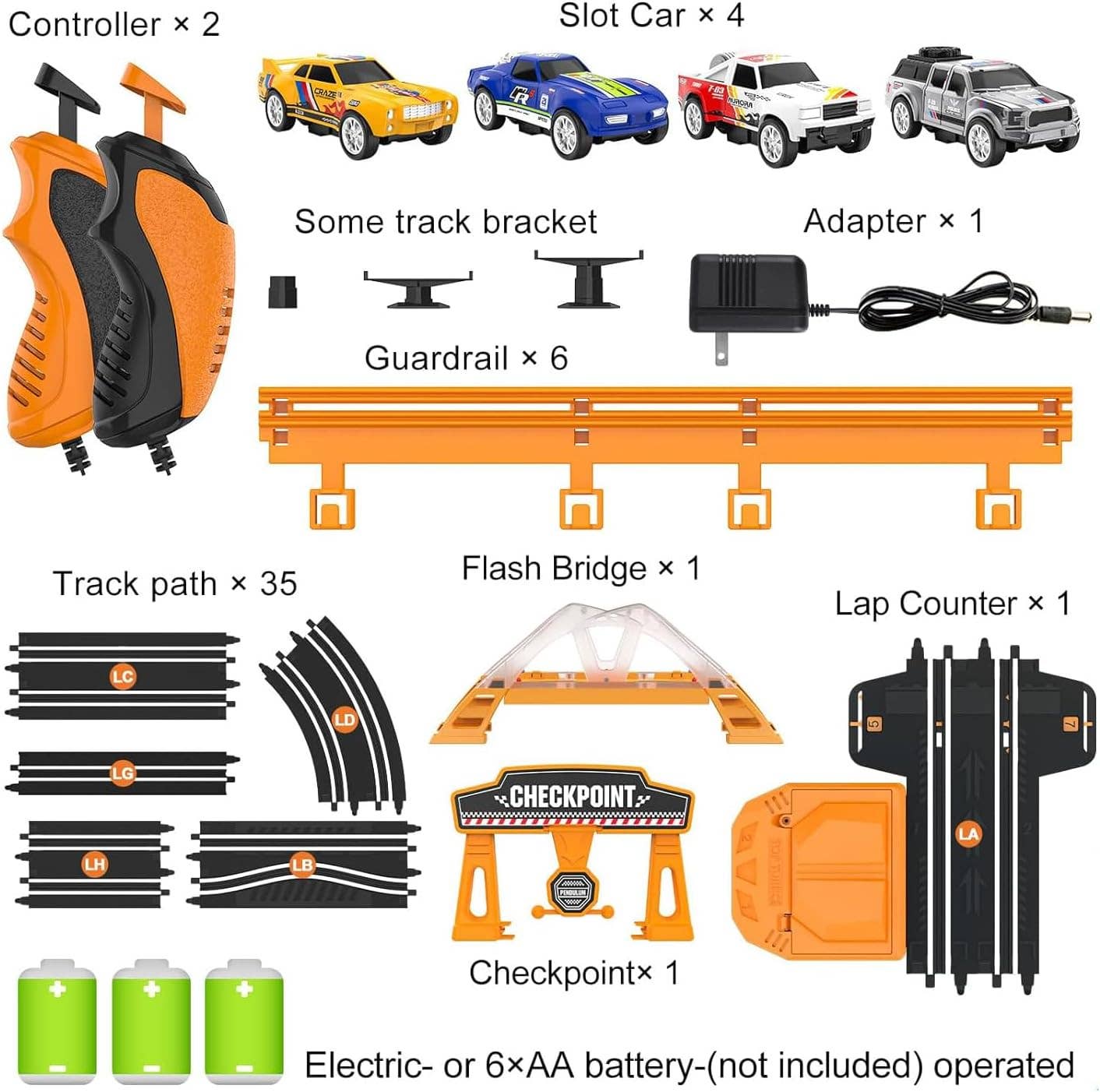 Slot Car Race Track Sets, Battery or Electric Race Car Track: Ultimate Track Master