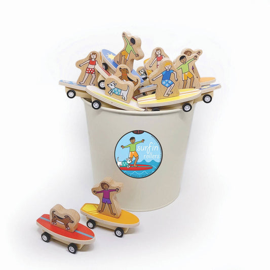 Pull Back Surfer Kids & Dogs Refill - Set of 24