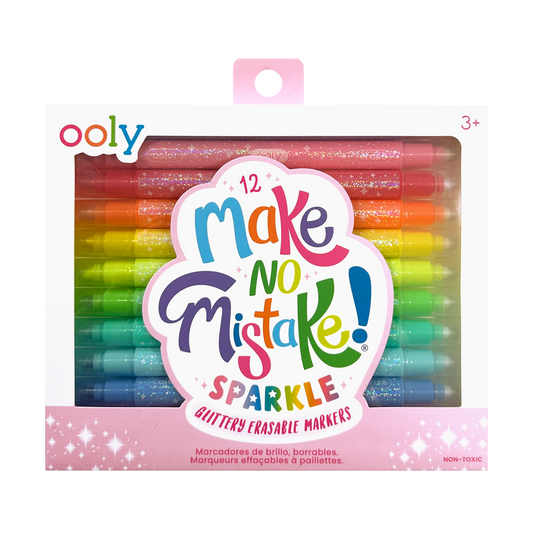 Make no Mistake! Glittery Erasable Markers - Set of 12