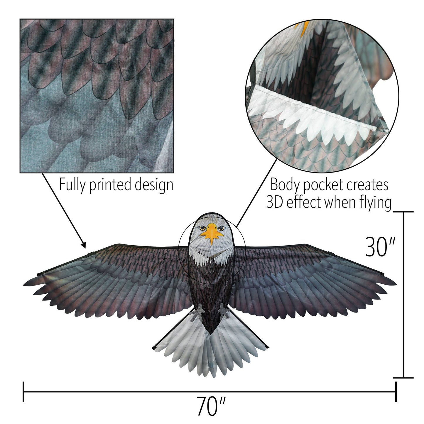 70" Bald Eagle Kite