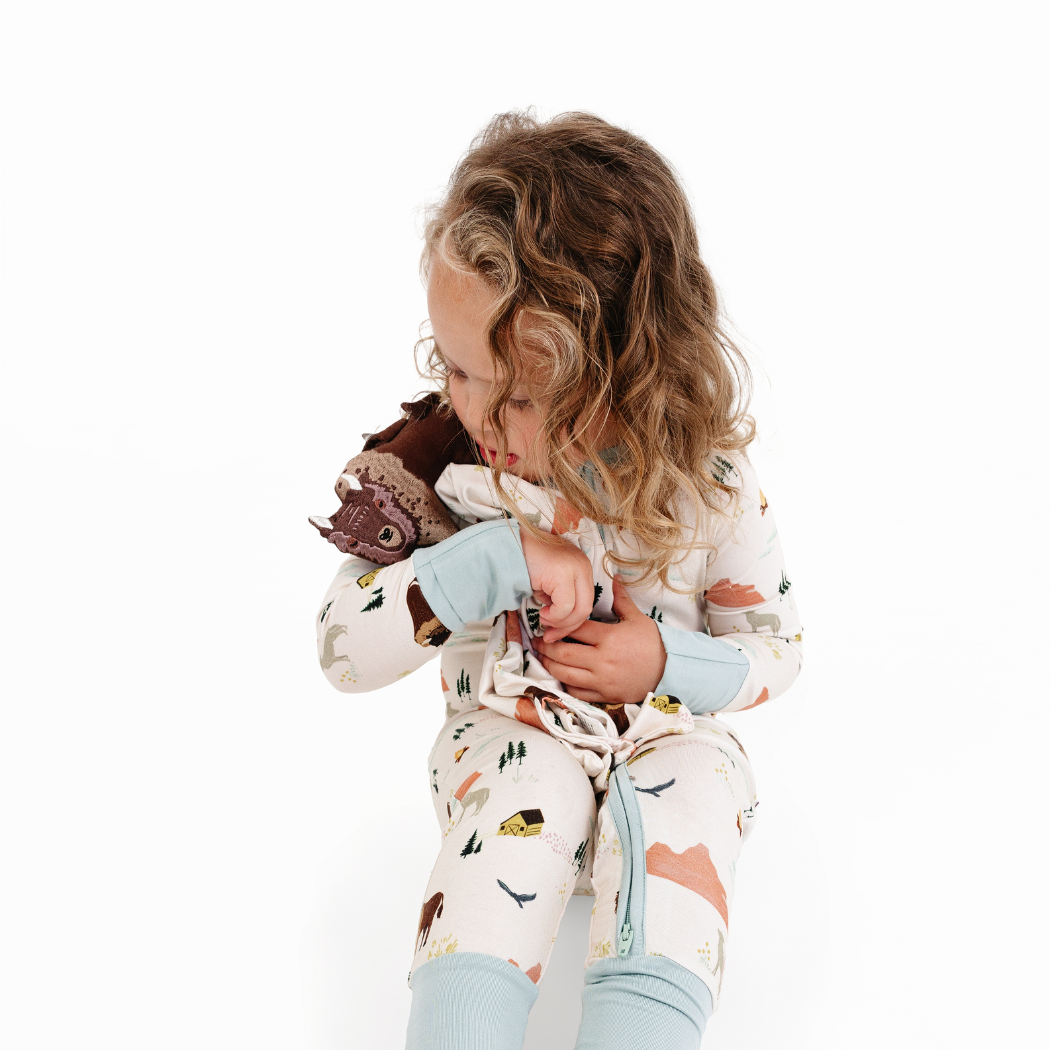 On the Ranch Bison Baby Lovey: Beige/Multi / O/S
