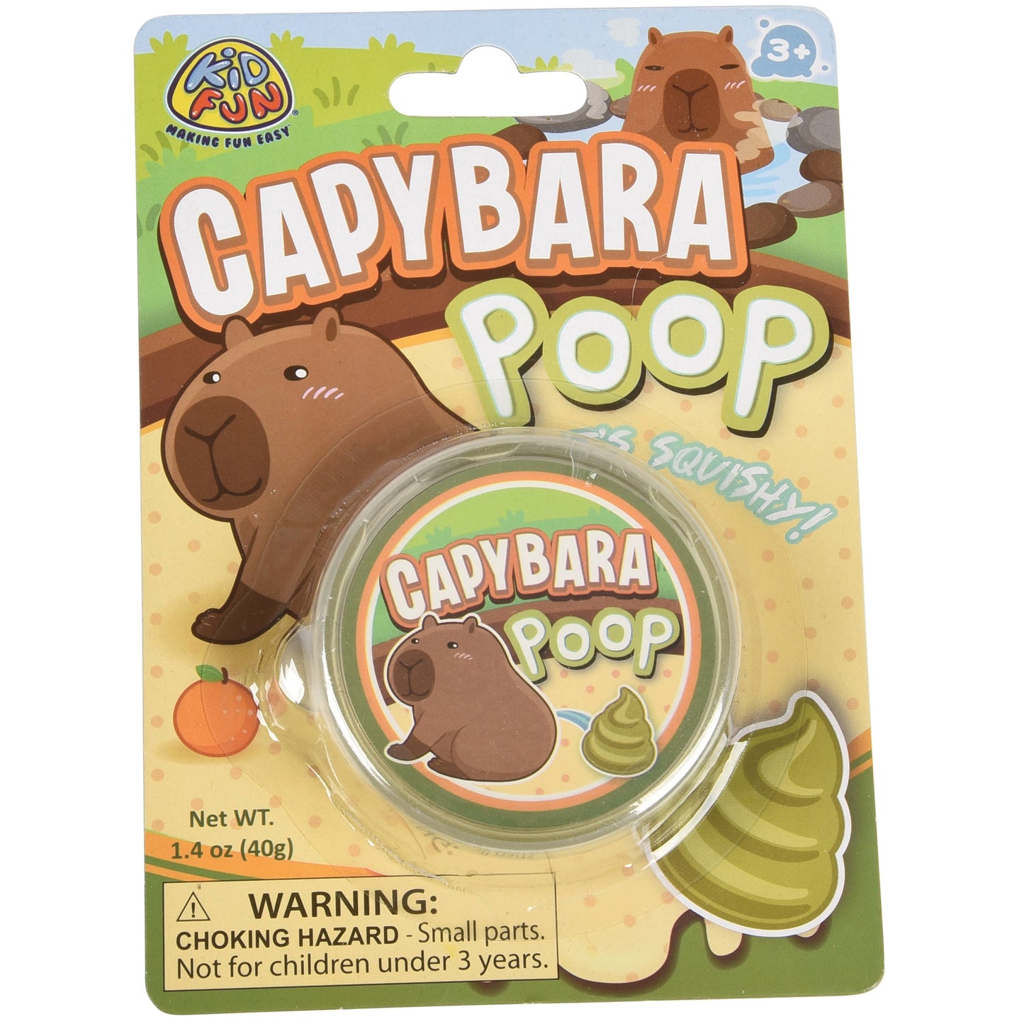 Capybara Poo Silly Putty 12-Unit Display