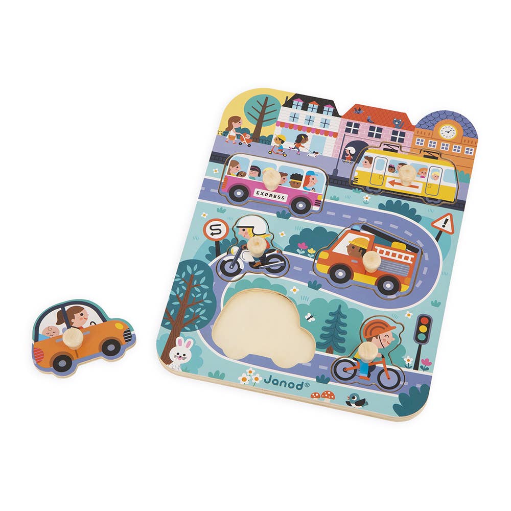 Janod - In the Town - Peg Puzzle