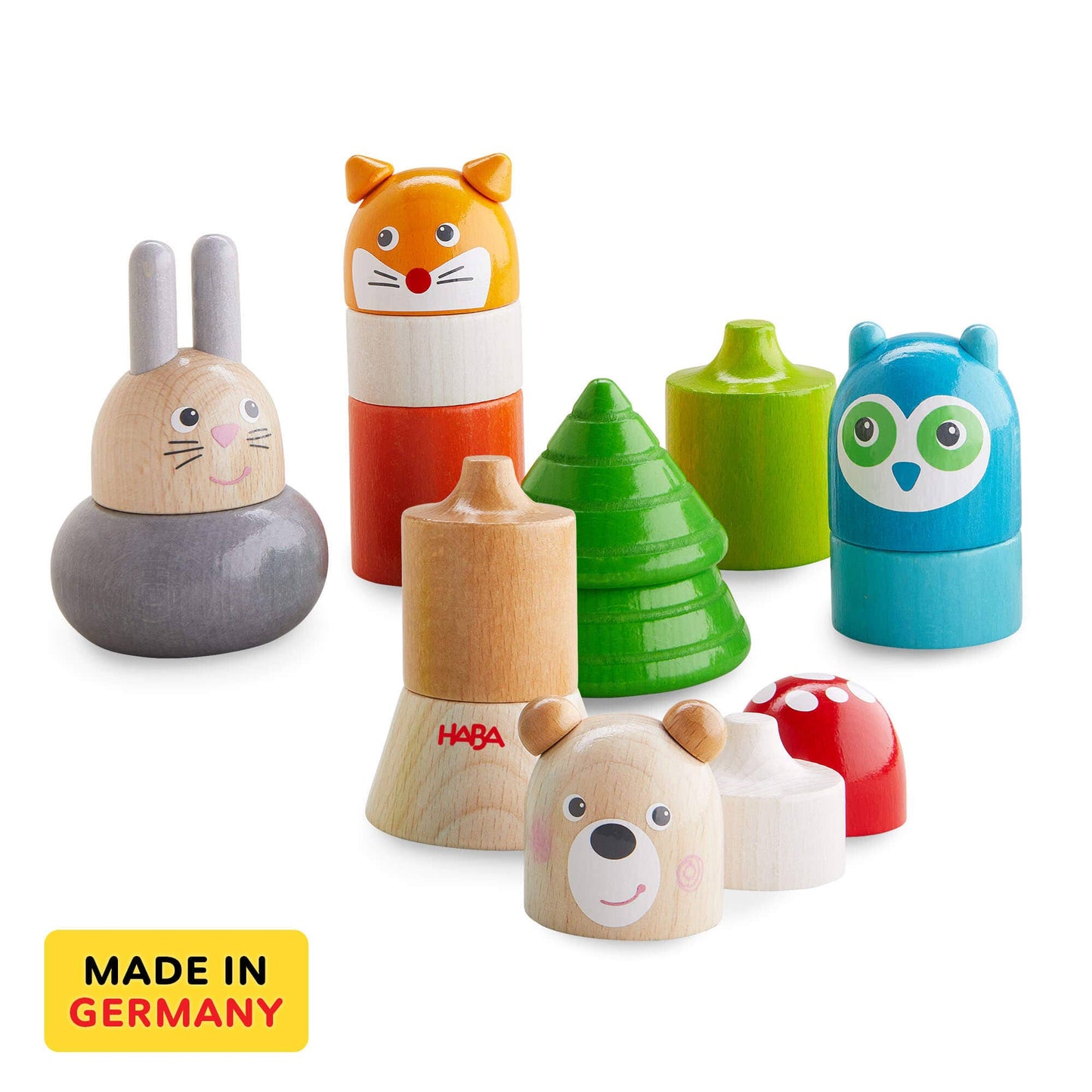 Forest Animals Wooden Stacking Toy - Montessori Blocks