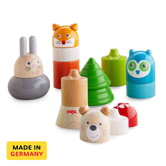 Forest Animals Wooden Stacking Toy - Montessori Blocks