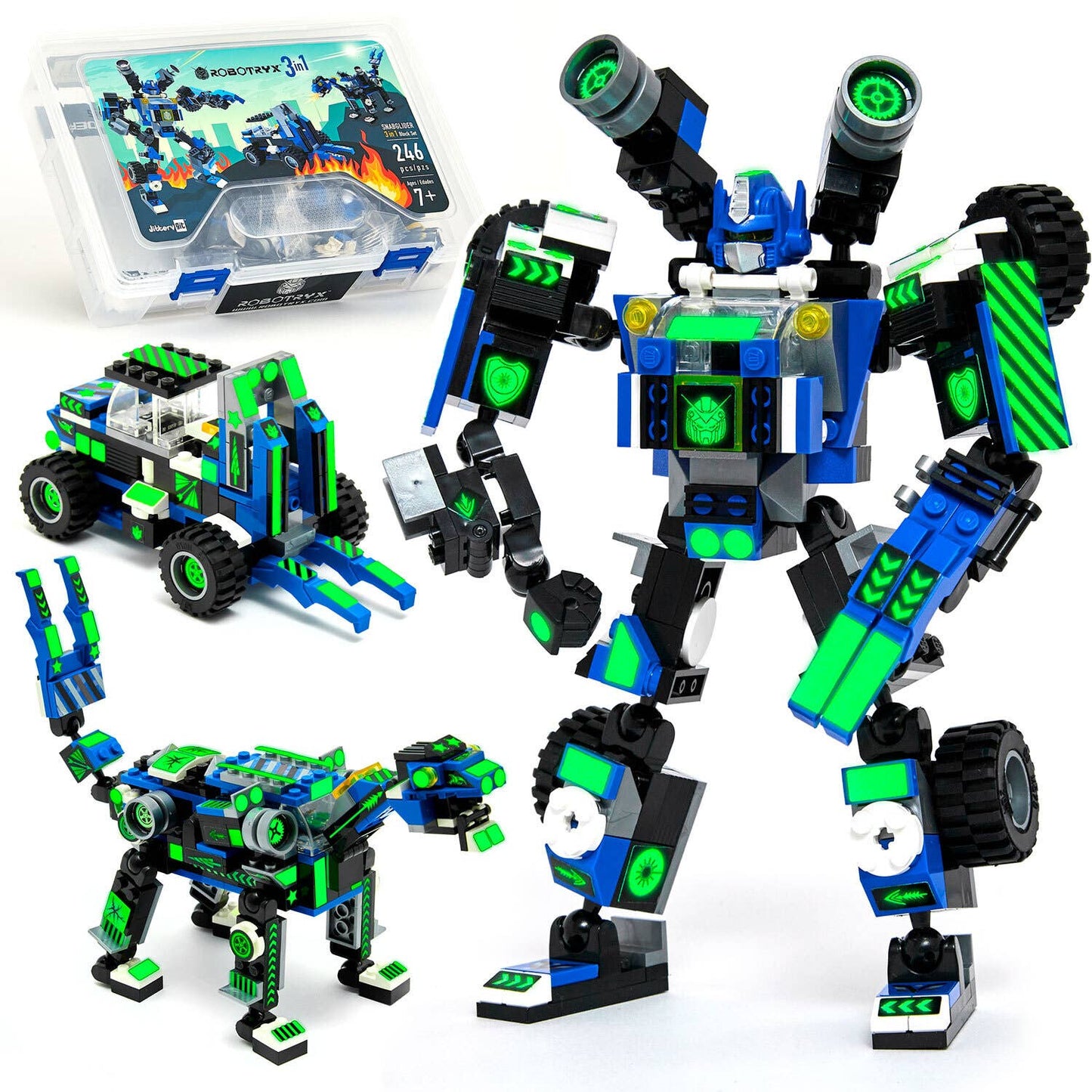 Robot 3-in-1 Building Toy Set (246 Pc) SnabGlider