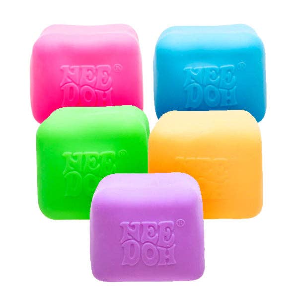 Nee Doh Nice Cube GLOW Squishy Fidget Stress Ball (1pc) Assorted Colors