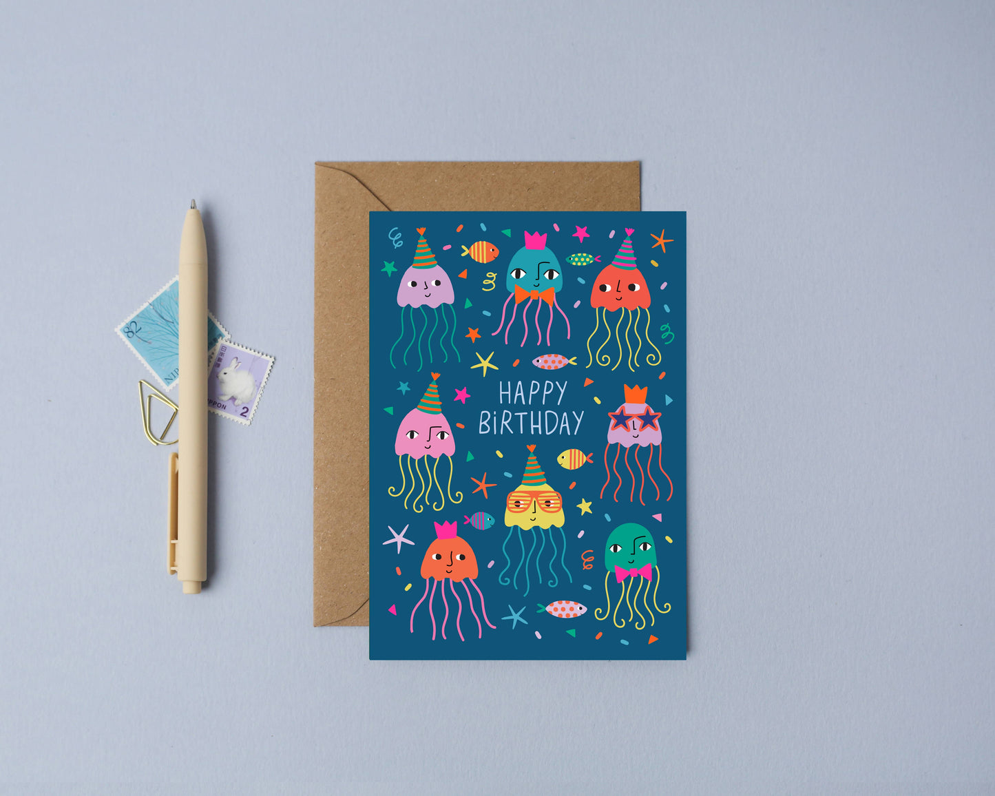 Jellyfish Party | Birthday Card | Kid's Birthday Card