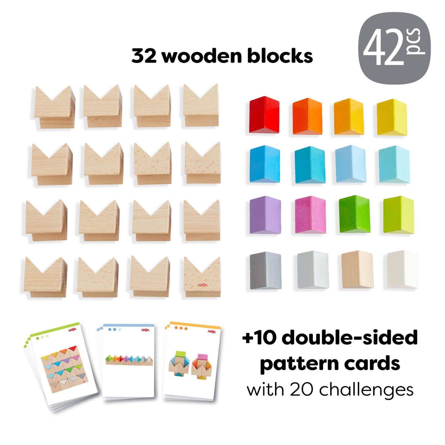 Colorful Triangle Wooden Block Game
