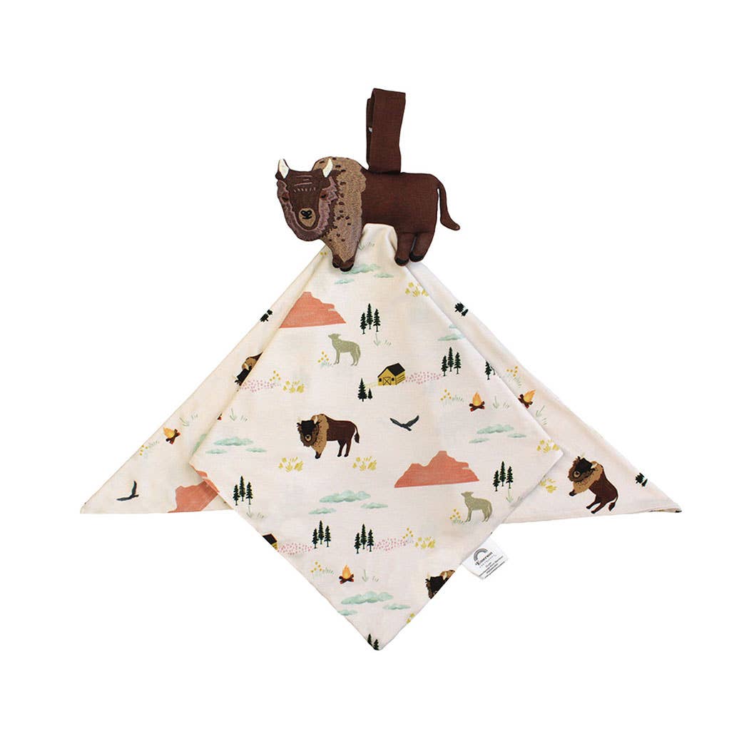On the Ranch Bison Baby Lovey: Beige/Multi / O/S