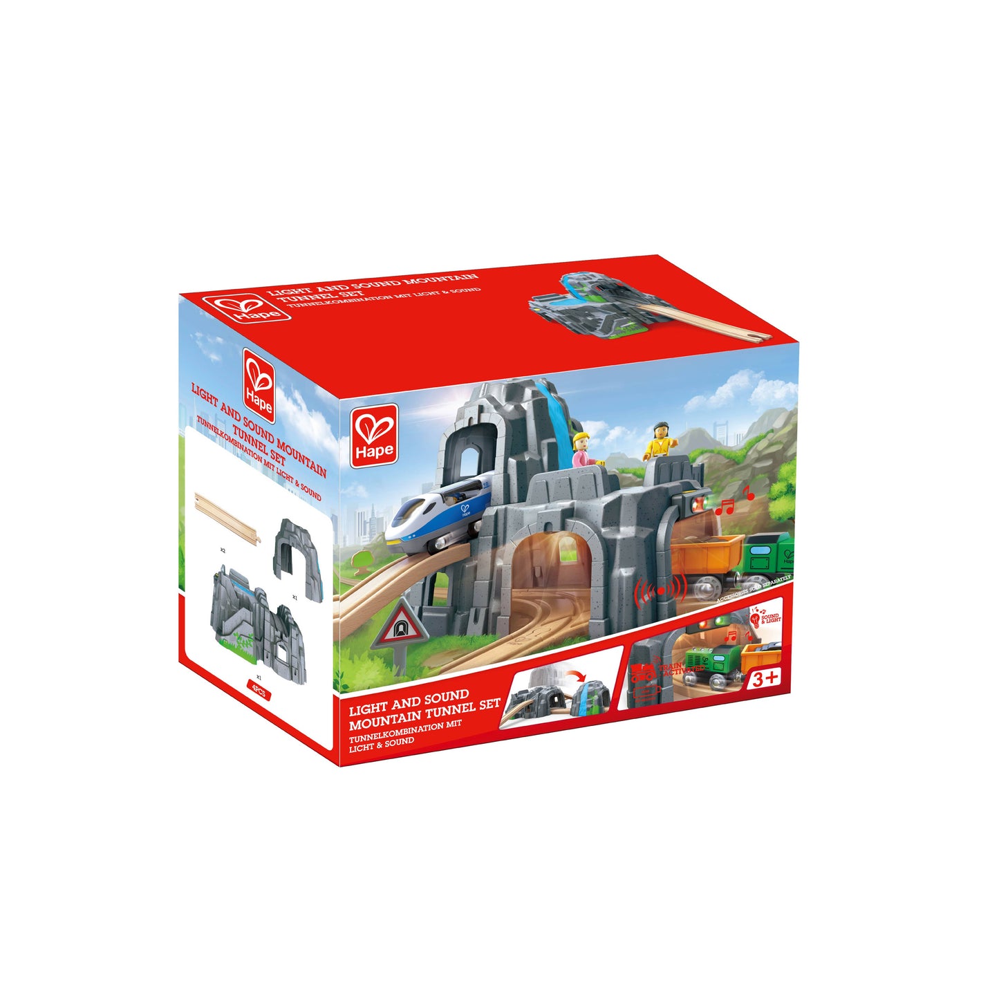 Light & Sound Mountain Tunnel - Wooden Train Track Accessory