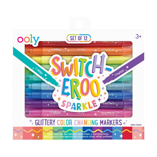 Switch-eroo! Sparkle Color Changing Markers - Set of 12