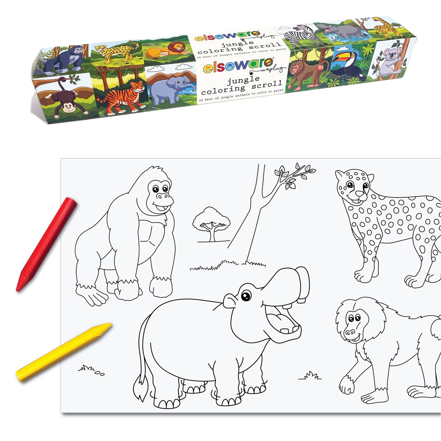 Coloring Scrolls - 6ct Various Themes - 10ft w/Adhesive Back: NEW butterfly