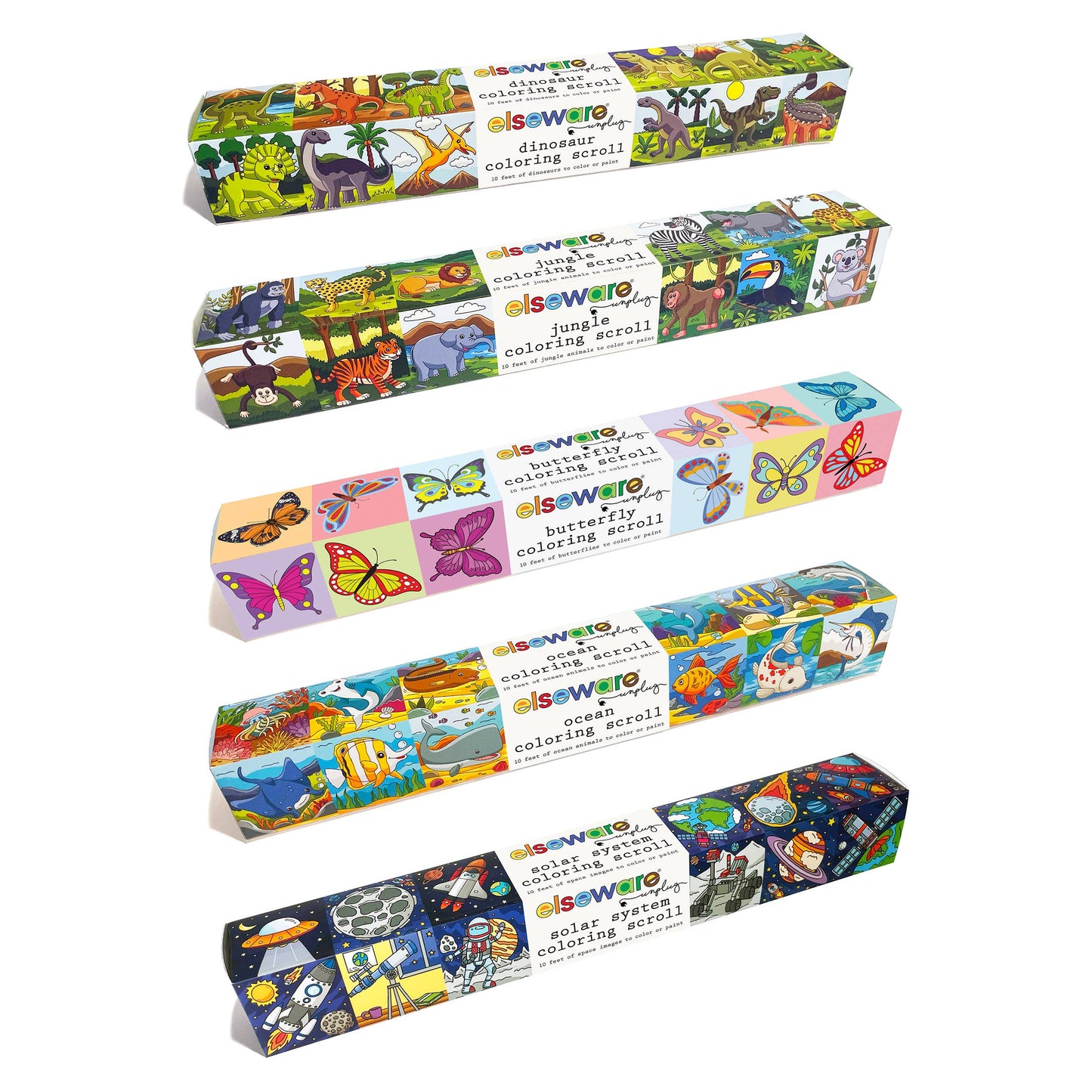 Coloring Scrolls - 6ct Various Themes - 10ft w/Adhesive Back: Ocean