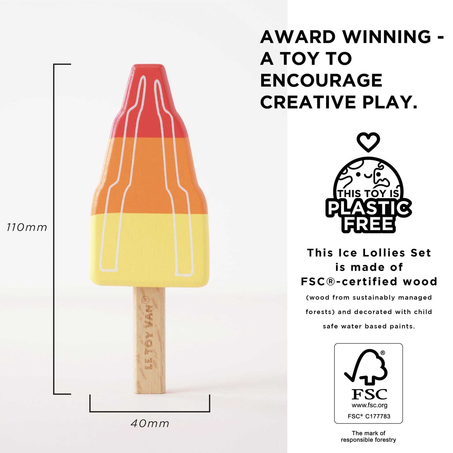 Wooden Ice Lollies & Popsicles