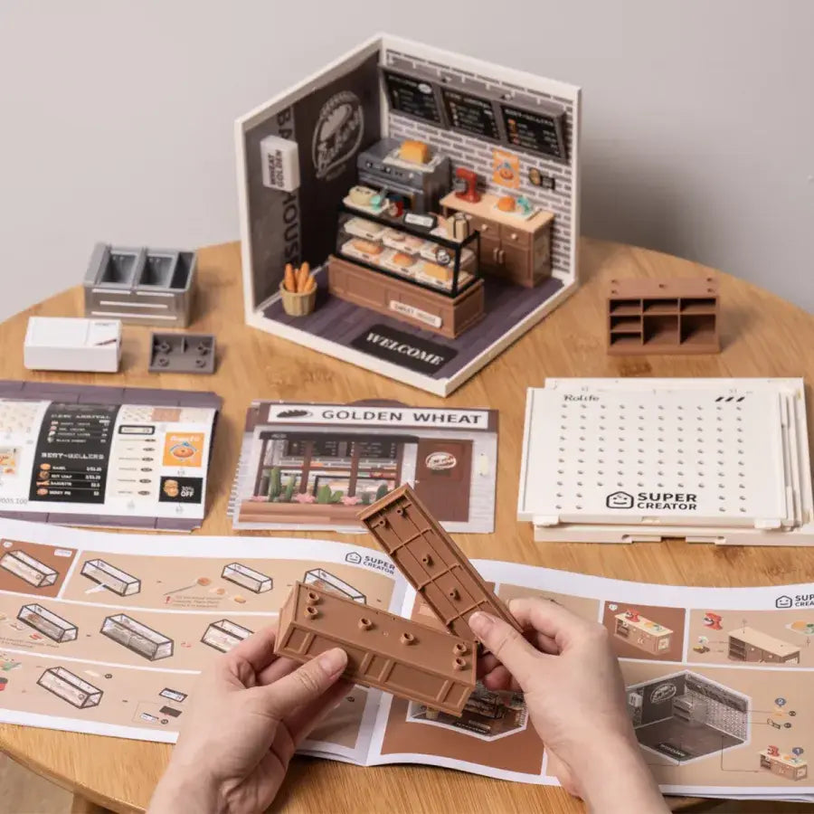 DIY Miniature House Kit: Golden Wheat Bakery