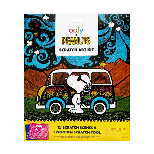 OOLY x Peanuts: Scratch Art Kit (13 PC Set)