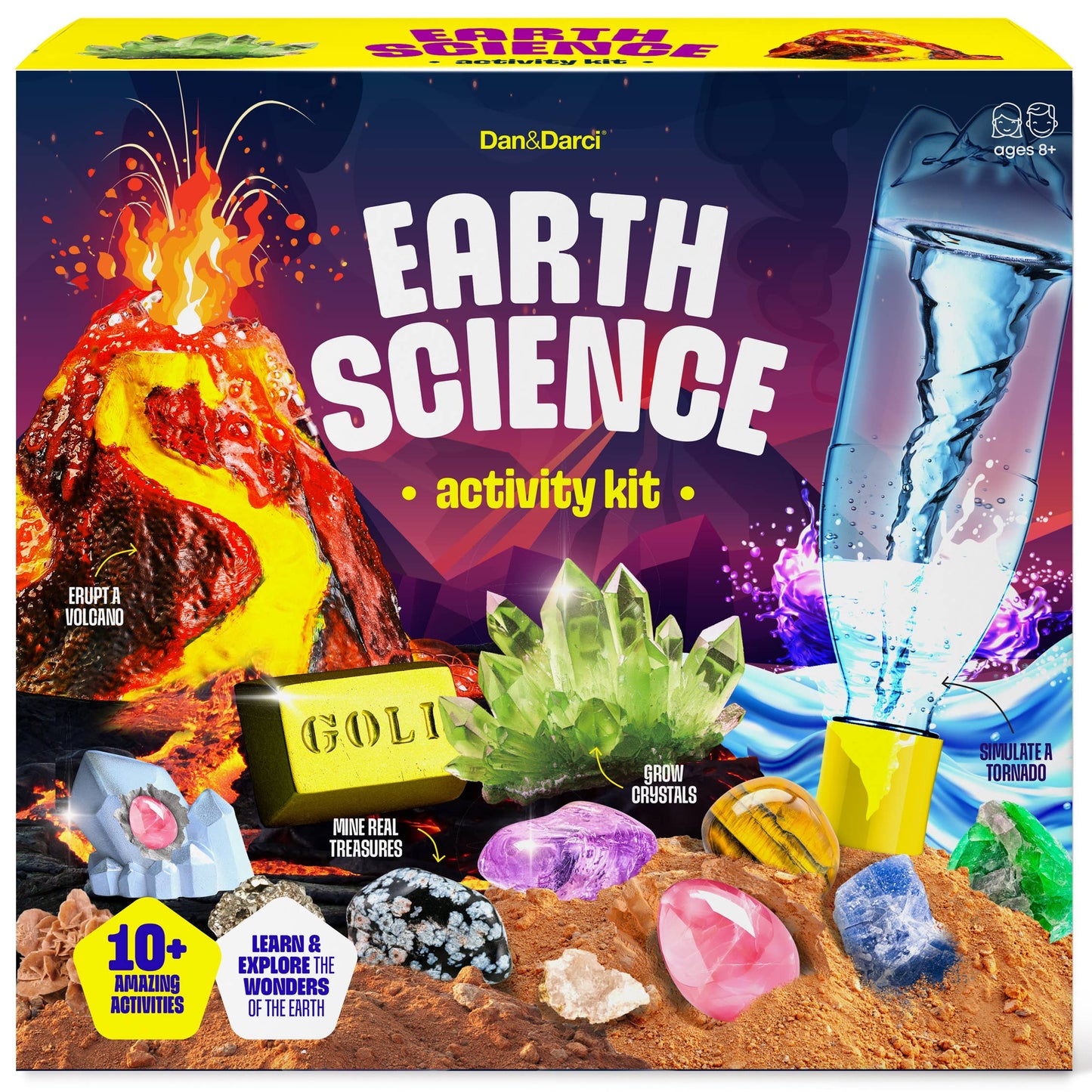 Earth Science Kit for Kids - Volcano Tornado Experiments Kit