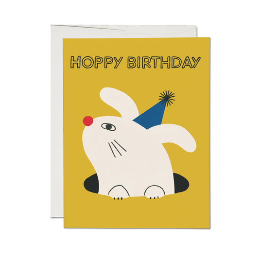 Hoppy Birthday greeting card: Single