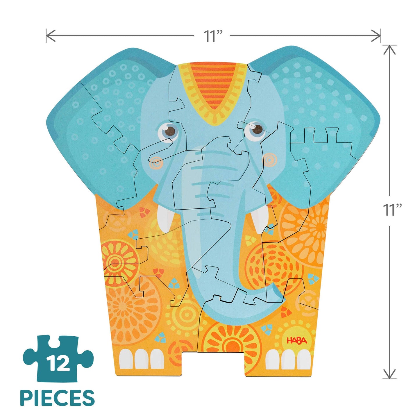 Elephant 2-in-1 Wooden Puzzle