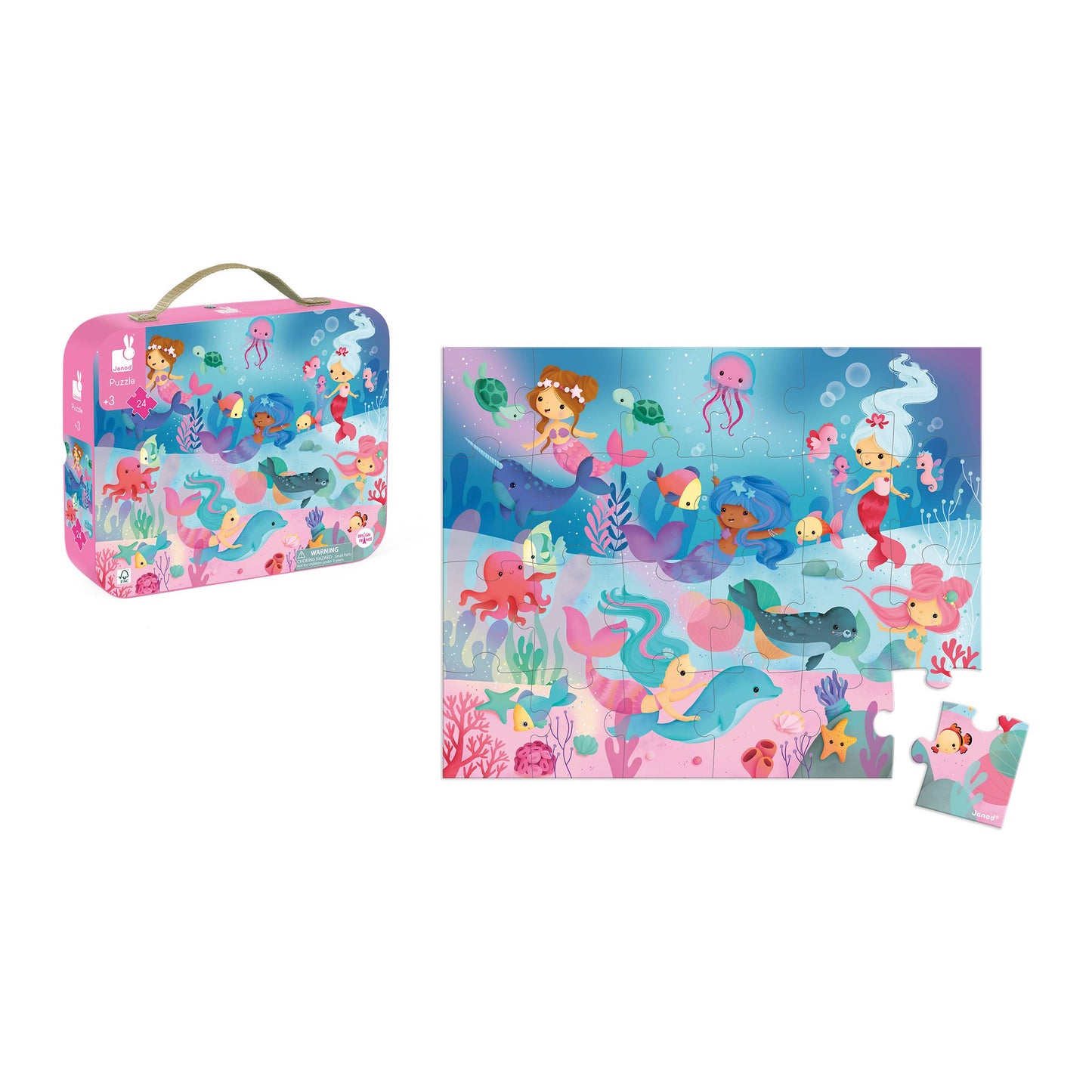 Suitcase Puzzle - Mermaids - 24 Pieces