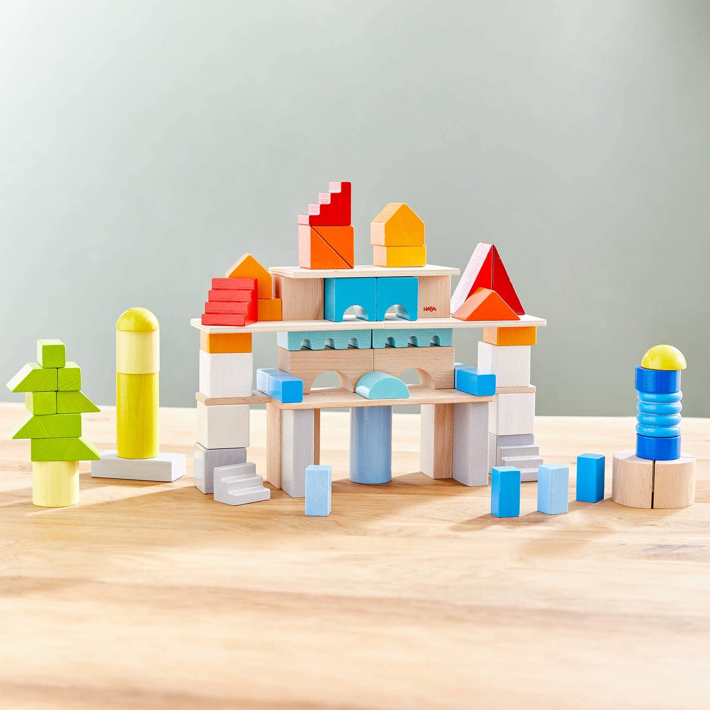Colored Building Blocks - 85 Piece Set