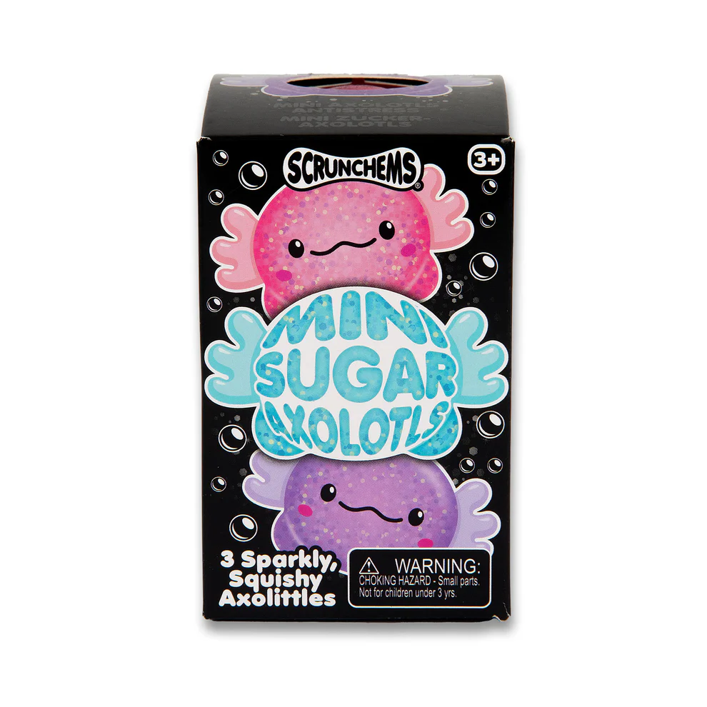 Scrunchems® Mini Sugar Axolotls Squishy Fidget Toy -3 Pcs