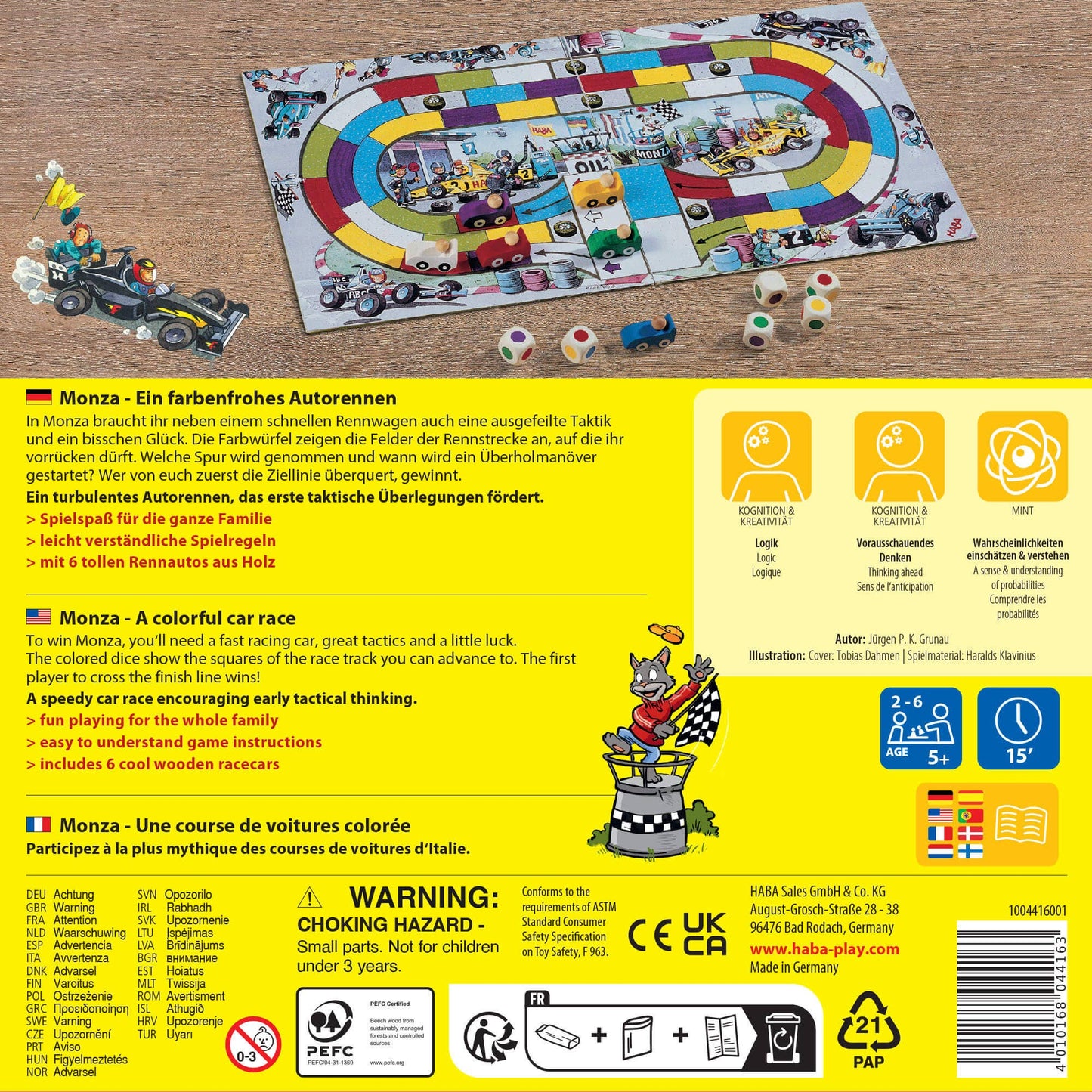 Monza - Colorful Car Racing Board Game