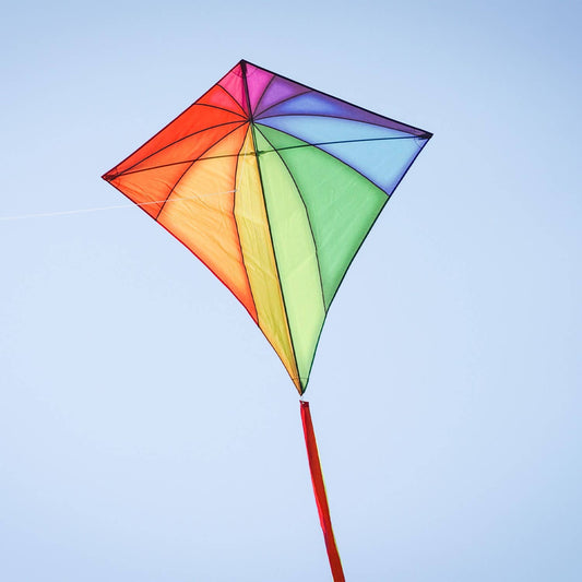 Rainbow Stained Glass 46" Diamond Kite