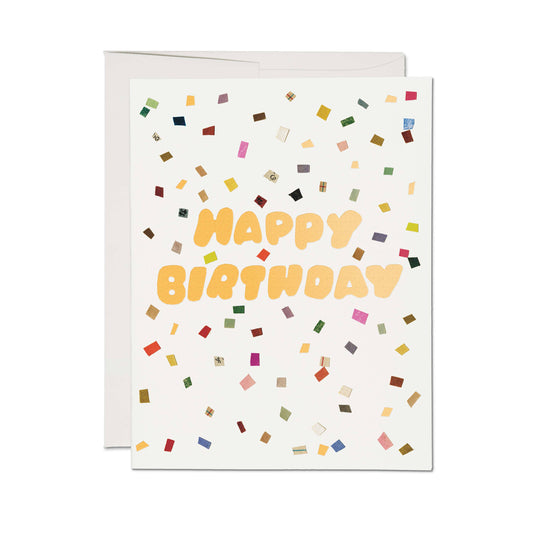 Colorful Confetti greeting card: Single