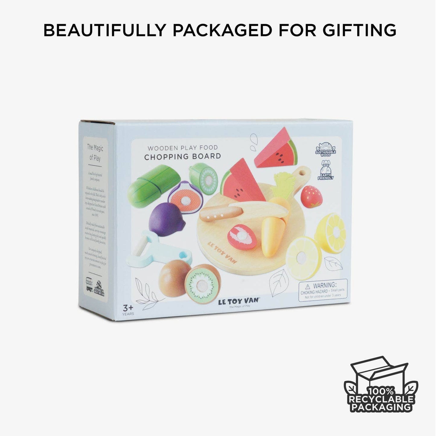 Wooden Chopping Board & Sliceable Play Food