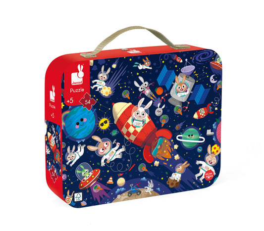 Suitcase Puzzle - Rocket - 54 Pieces