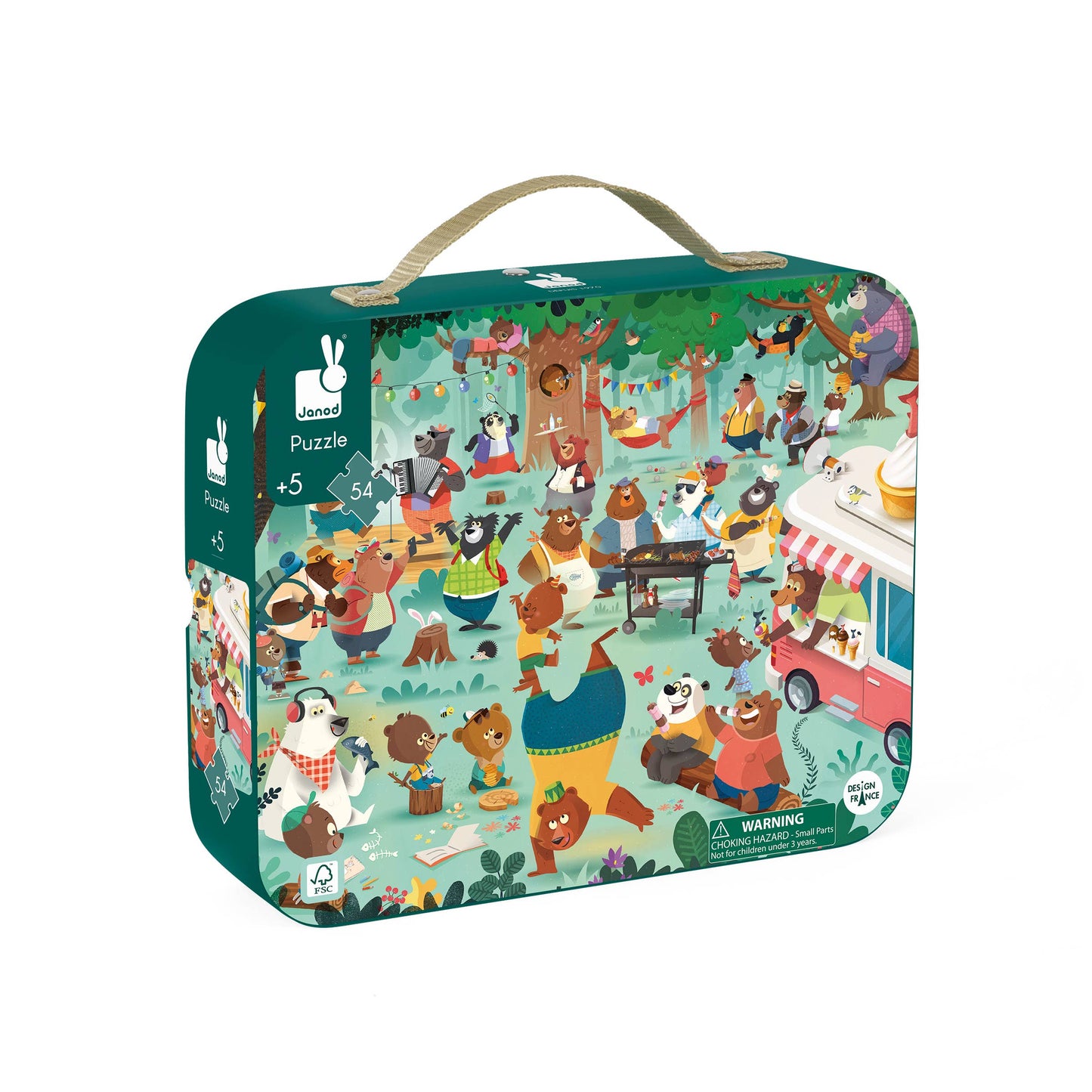 Suitcase Puzzle - Family Bears - 54 Pieces