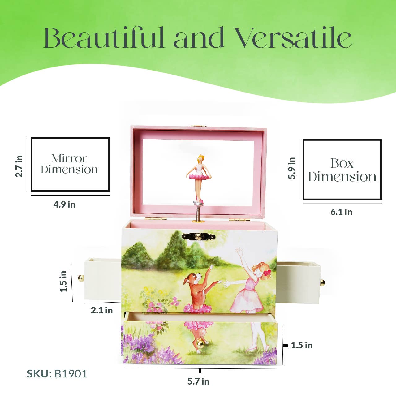 Two Time TuTu Musical Jewelry Box