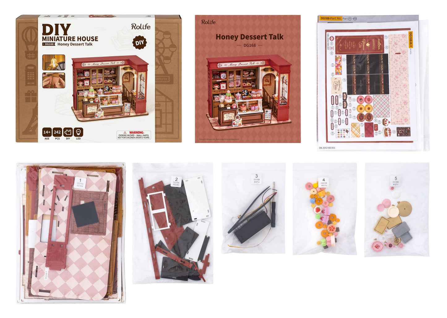DIY Miniature House Kit: Honey Dessert Talk