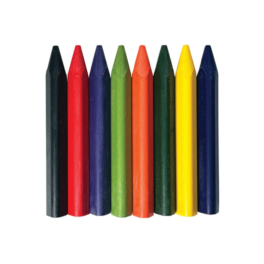 Beeswax Crayons - Extra Large - 8 Natural & Non-Toxic Colors