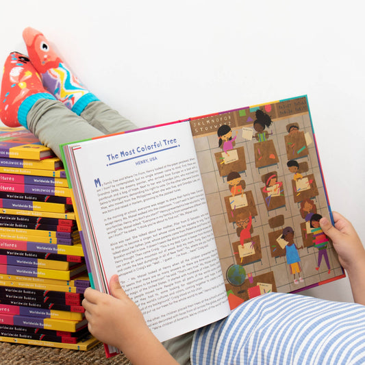 The Book of Cultures with Stickers, Perfect for Book Nooks!