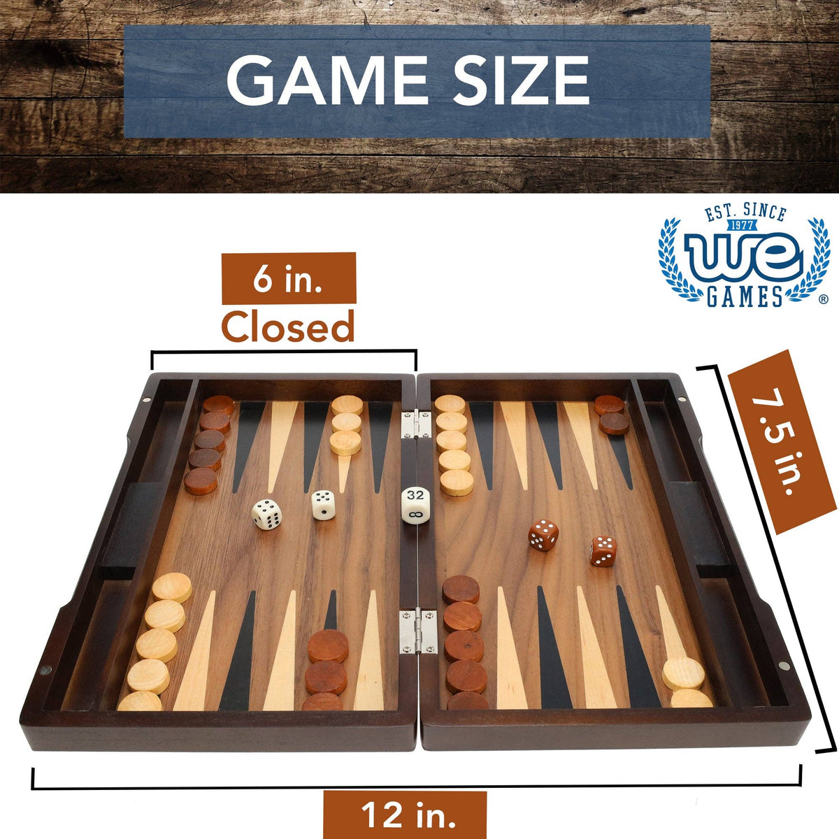 Backgammon Set - 12 in.