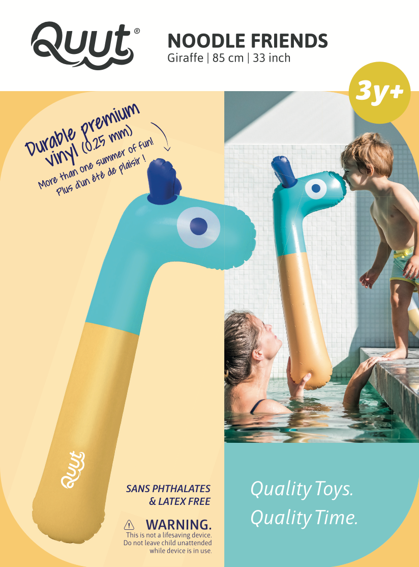 Quut Noodle Friends - Dino, Giraffe and Horse! Pool Toy: Giraffe
