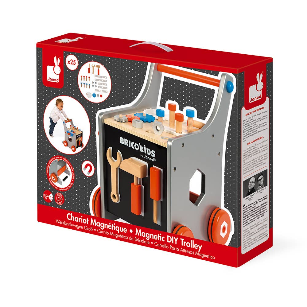Brico' Kids | Magnetic DIY Trolley - Walker | 26 Accessories