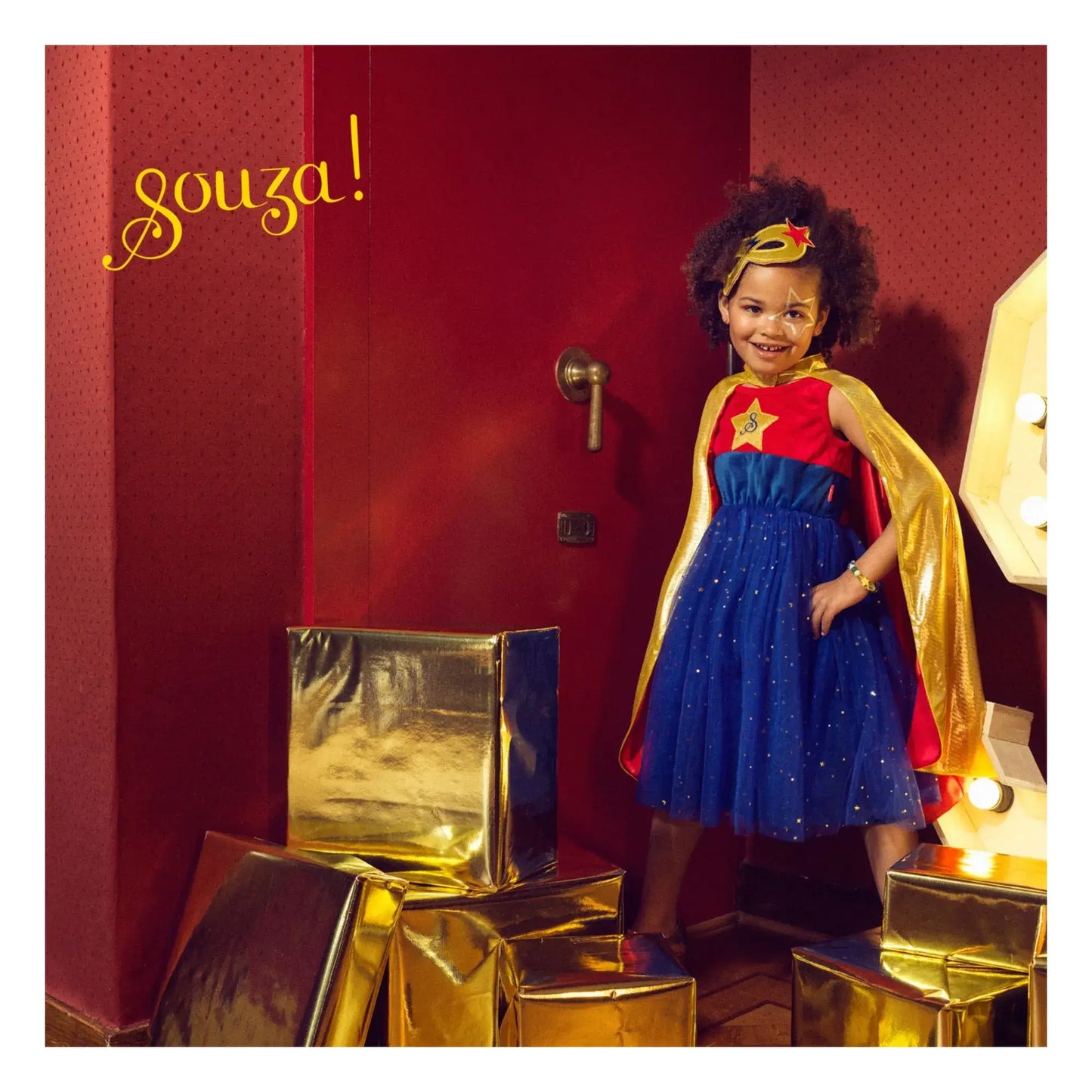 Superhero Girl Costume for Kids - Carnival use (sz 5-7 yrs)