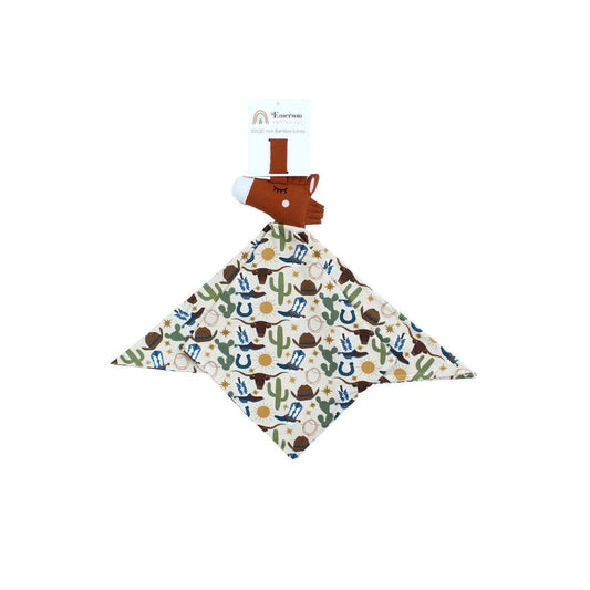 Howdy Western Horse Baby Lovey: Beige/Multi / O/S