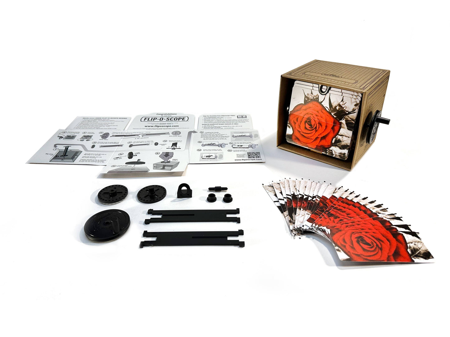 Fliposcope - Blooming Rose DIY FlipBook Machine Keepsake